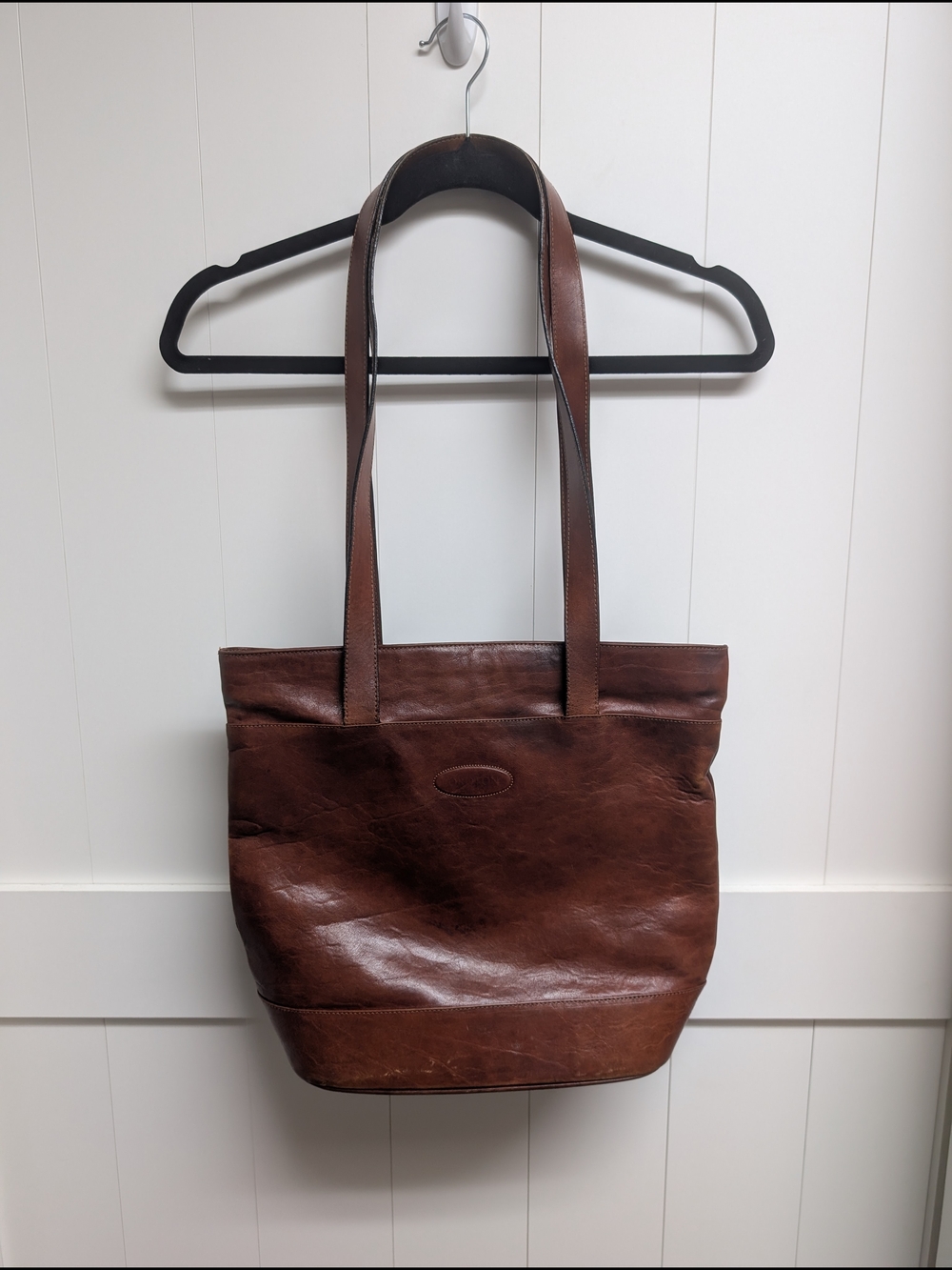 Vintage Oroton Bucket Classic Brown Leather Tote Bag